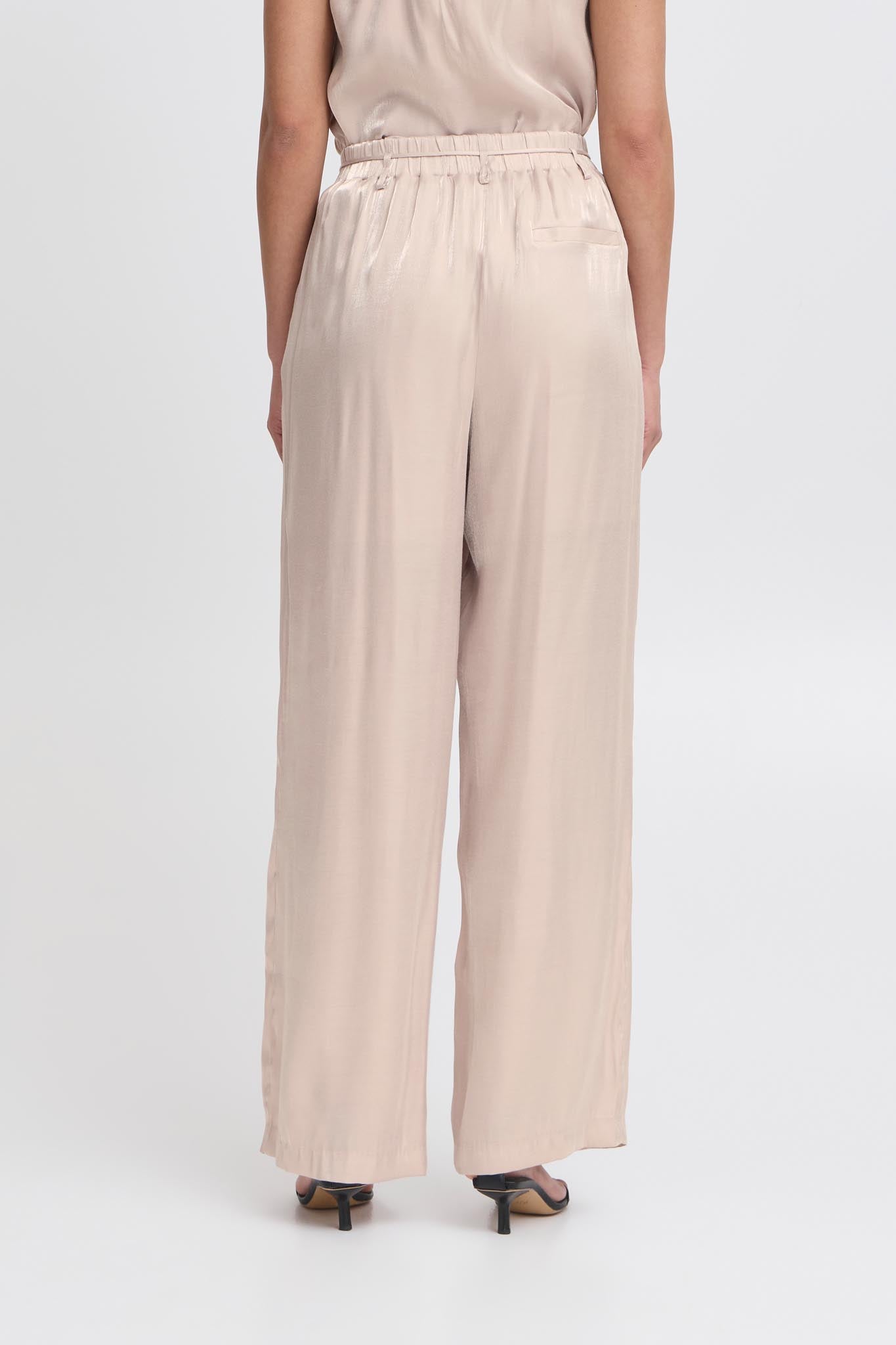 Weite Sommerhose in Seidenoptik – rosé - Blossom Hair & Fashion