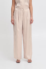 Weite Sommerhose in Seidenoptik – rosé - Blossom Hair & Fashion