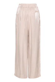 Weite Sommerhose in Seidenoptik – rosé - Blossom Hair & Fashion