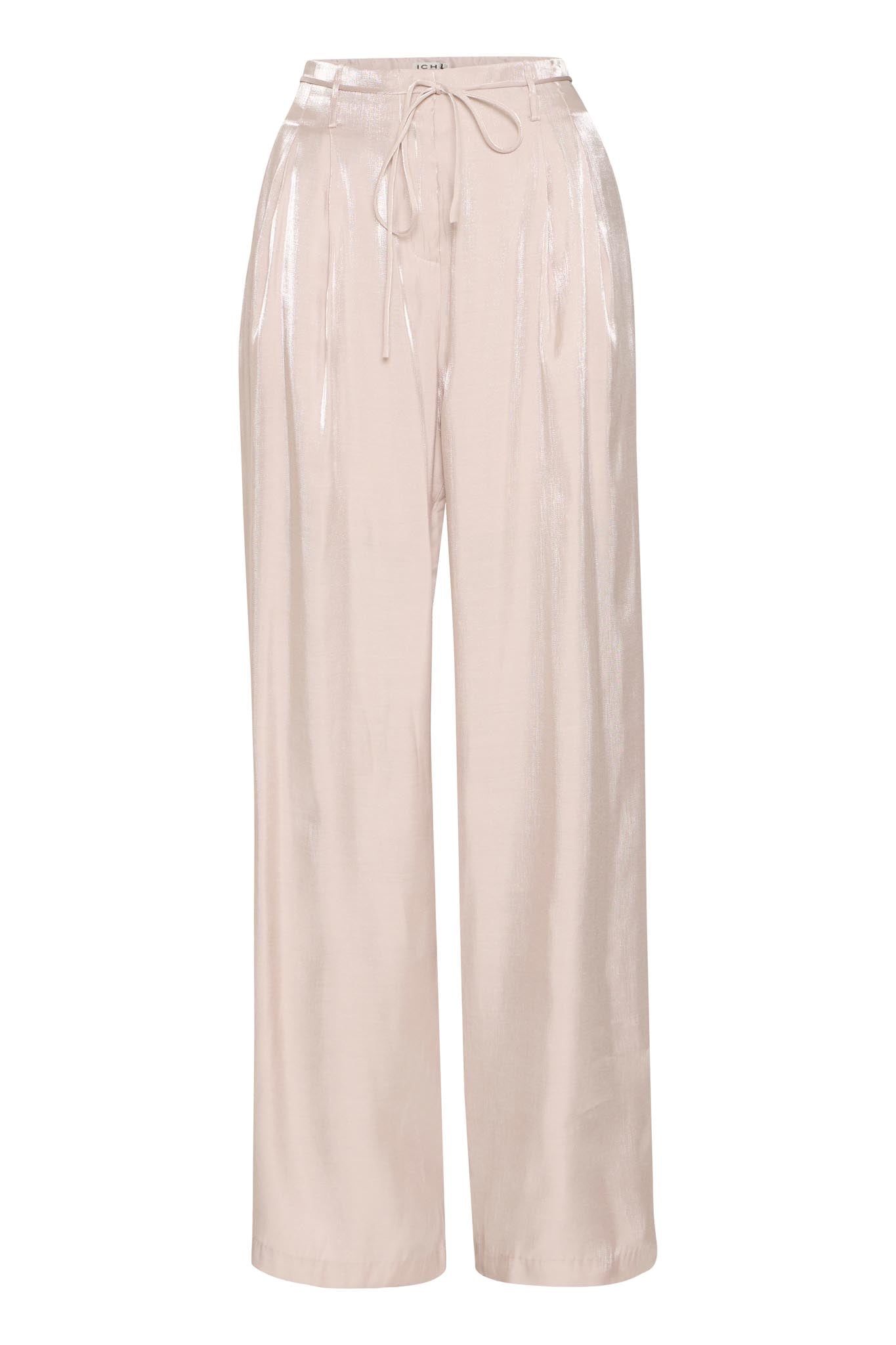 Weite Sommerhose in Seidenoptik – rosé - Blossom Hair & Fashion