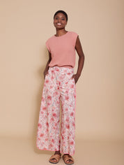 Weite Sommerhose mit floralem Muster - Blossom Hair & Fashion