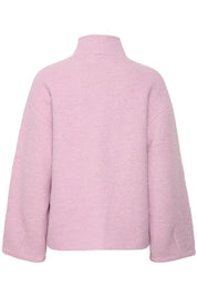 Wolljacke Loose Fit kurz in Grau oder Rosa - Blossom Hair & Fashion