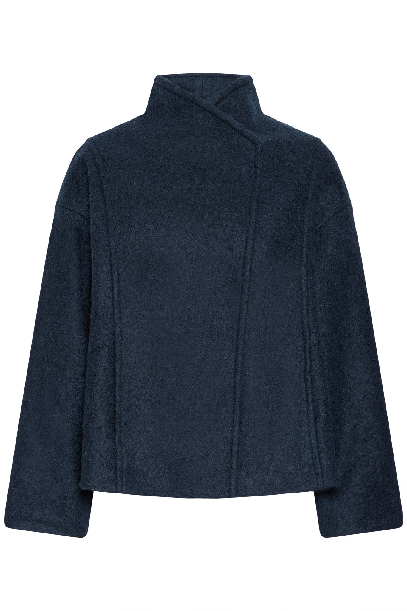 Wolljacke Loose Fit kurz in Grau oder Rosa - Blossom Hair & Fashion