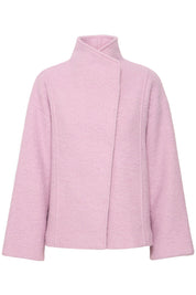 Wolljacke Loose Fit kurz in Grau oder Rosa - Blossom Hair & Fashion