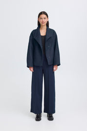 Wolljacke Loose Fit kurz in Grau oder Rosa - Blossom Hair & Fashion