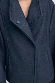 Wolljacke Loose Fit kurz in Grau oder Rosa - Blossom Hair & Fashion