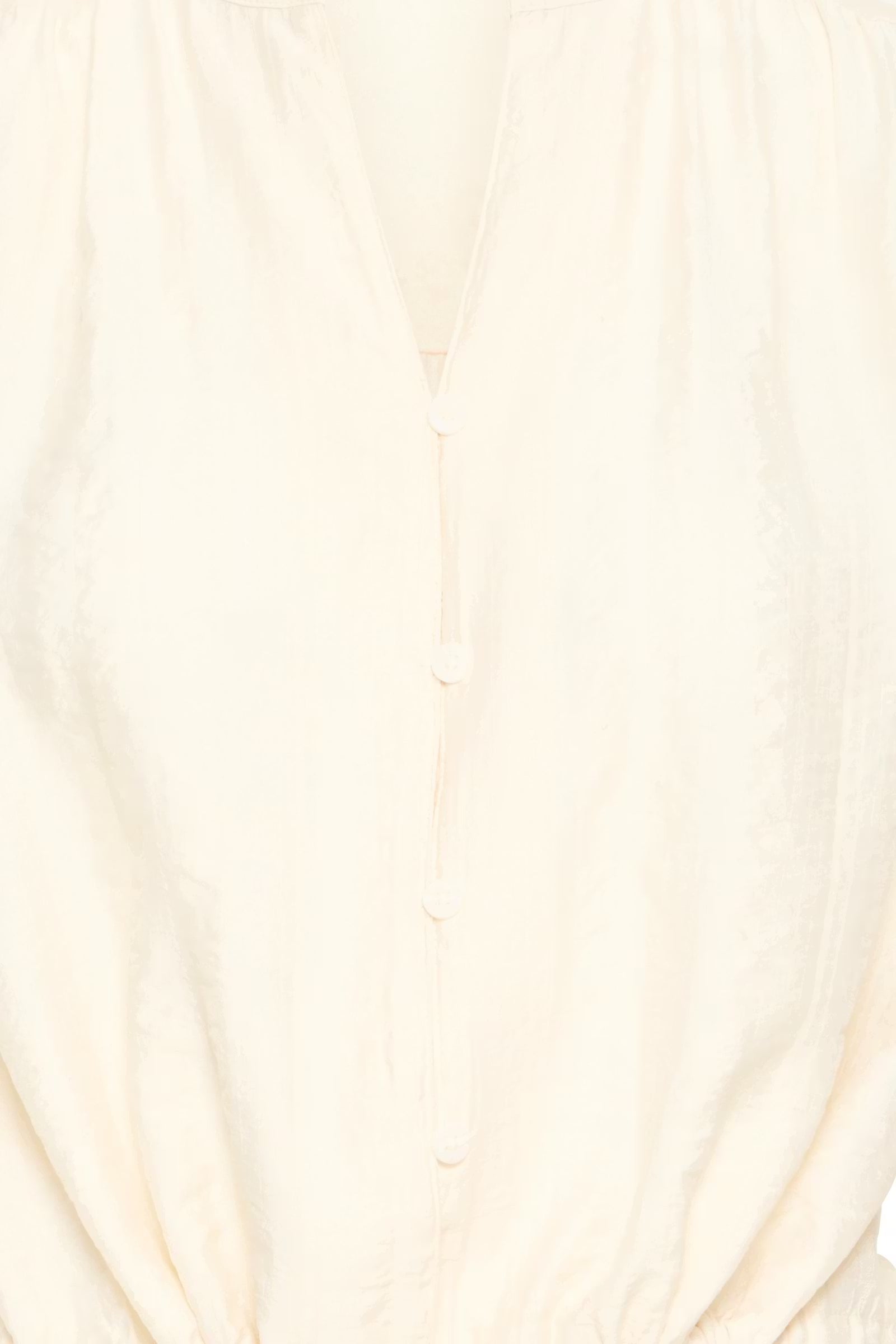 Ärmellose Bluse mit Bindeband in Creme