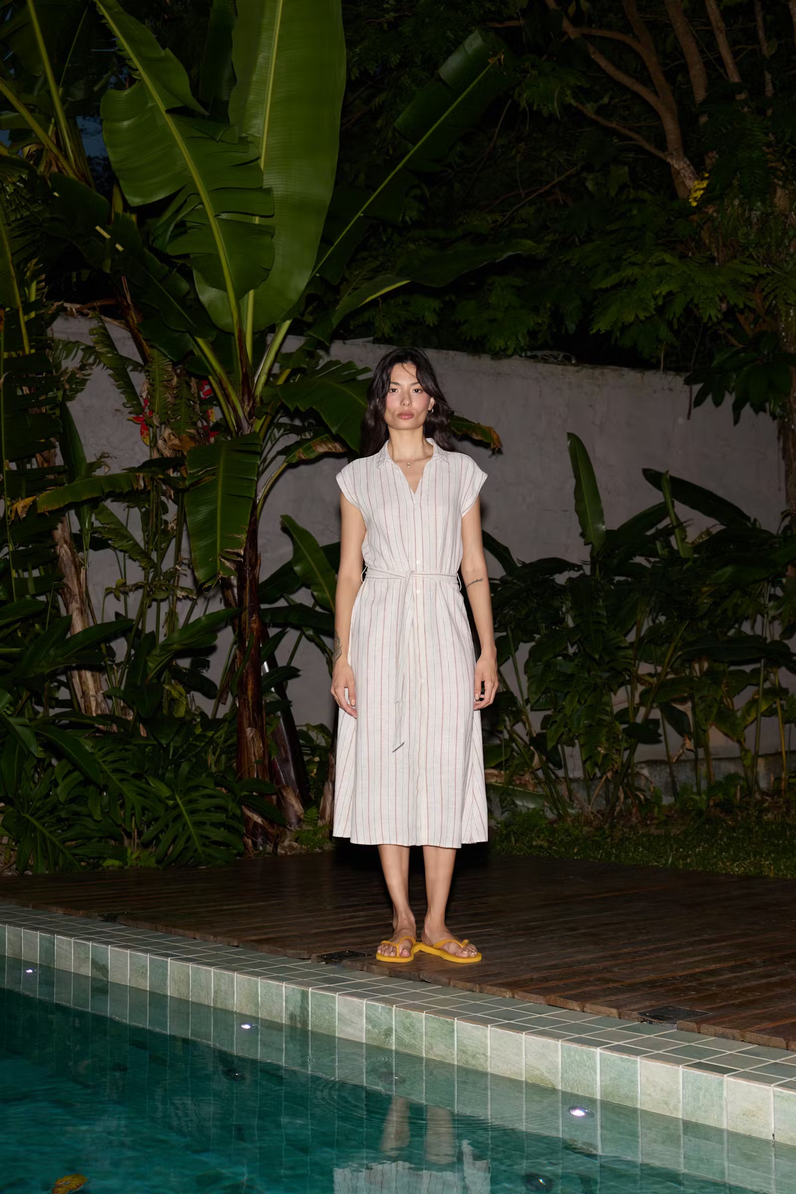 Hemdblusenkleid mit Streifen