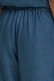 Wide Leg Hose in Petrol