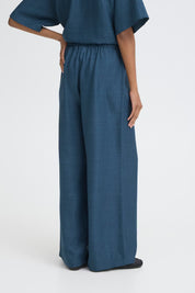 Wide Leg Hose in Petrol