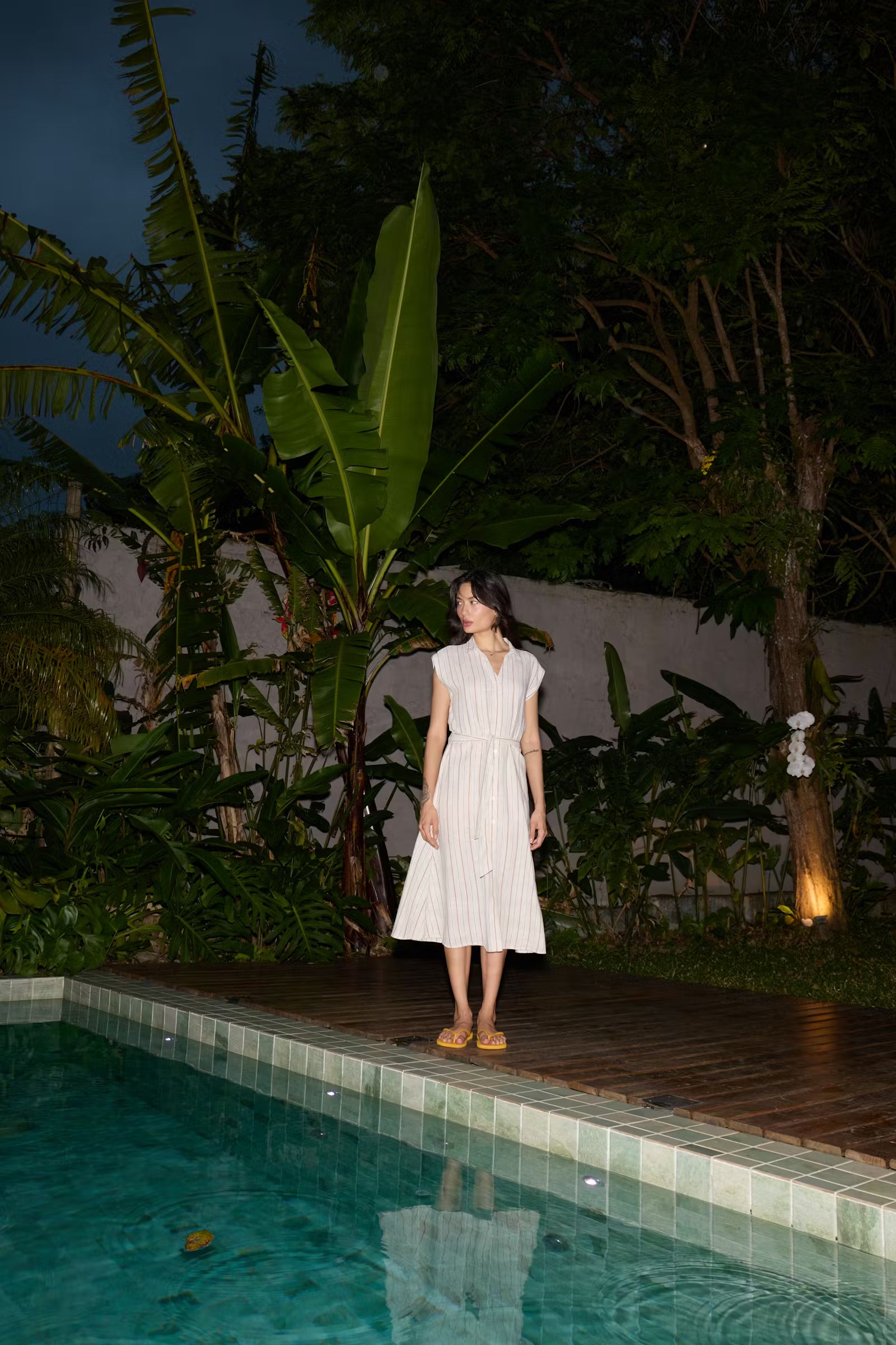 Hemdblusenkleid mit Streifen