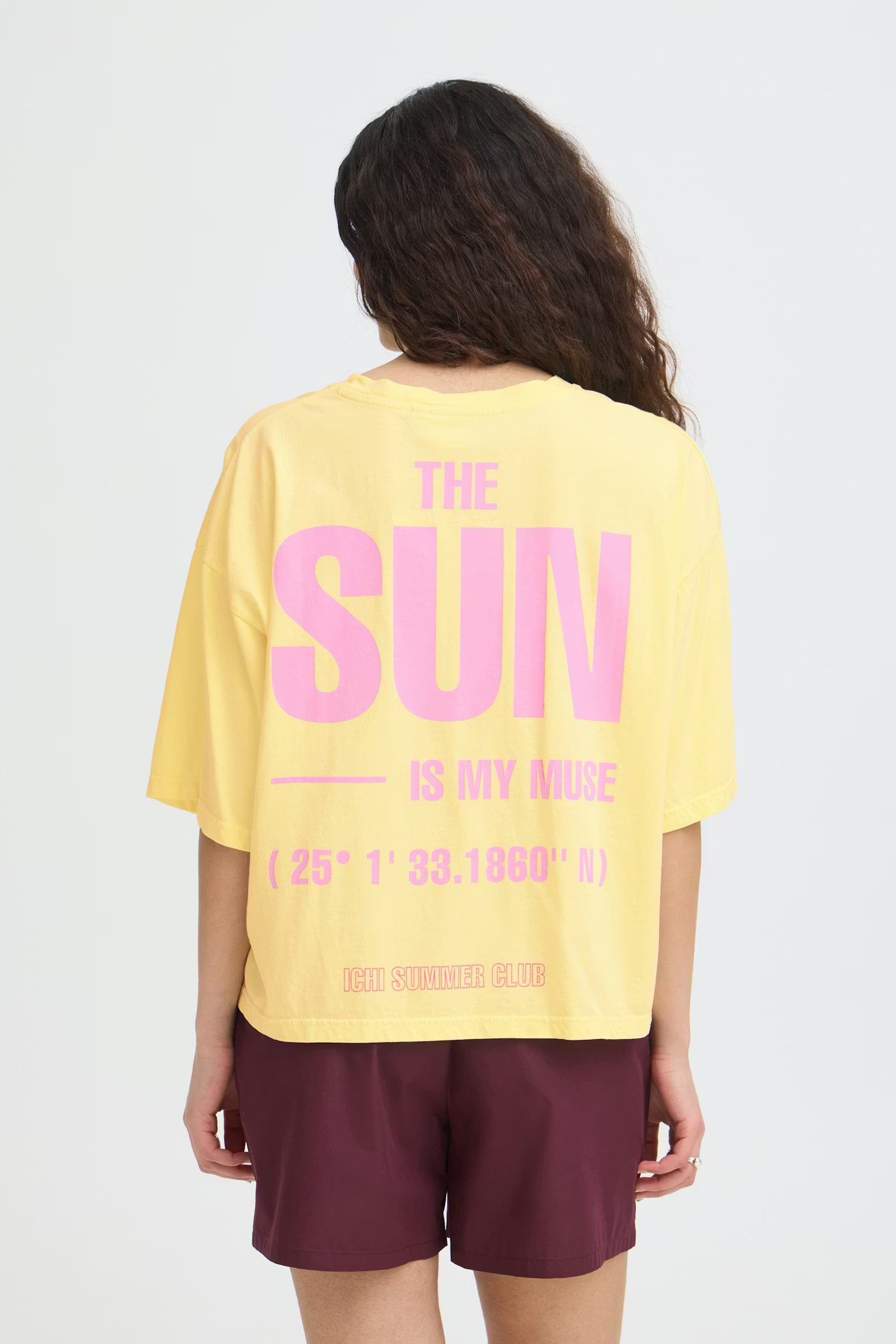 Oversize T-Shirt mit Rückenprint Gelb oder Blau