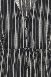 Ärmelloses Top mit Streifen in Schwarz - Blossom Hair & Fashion