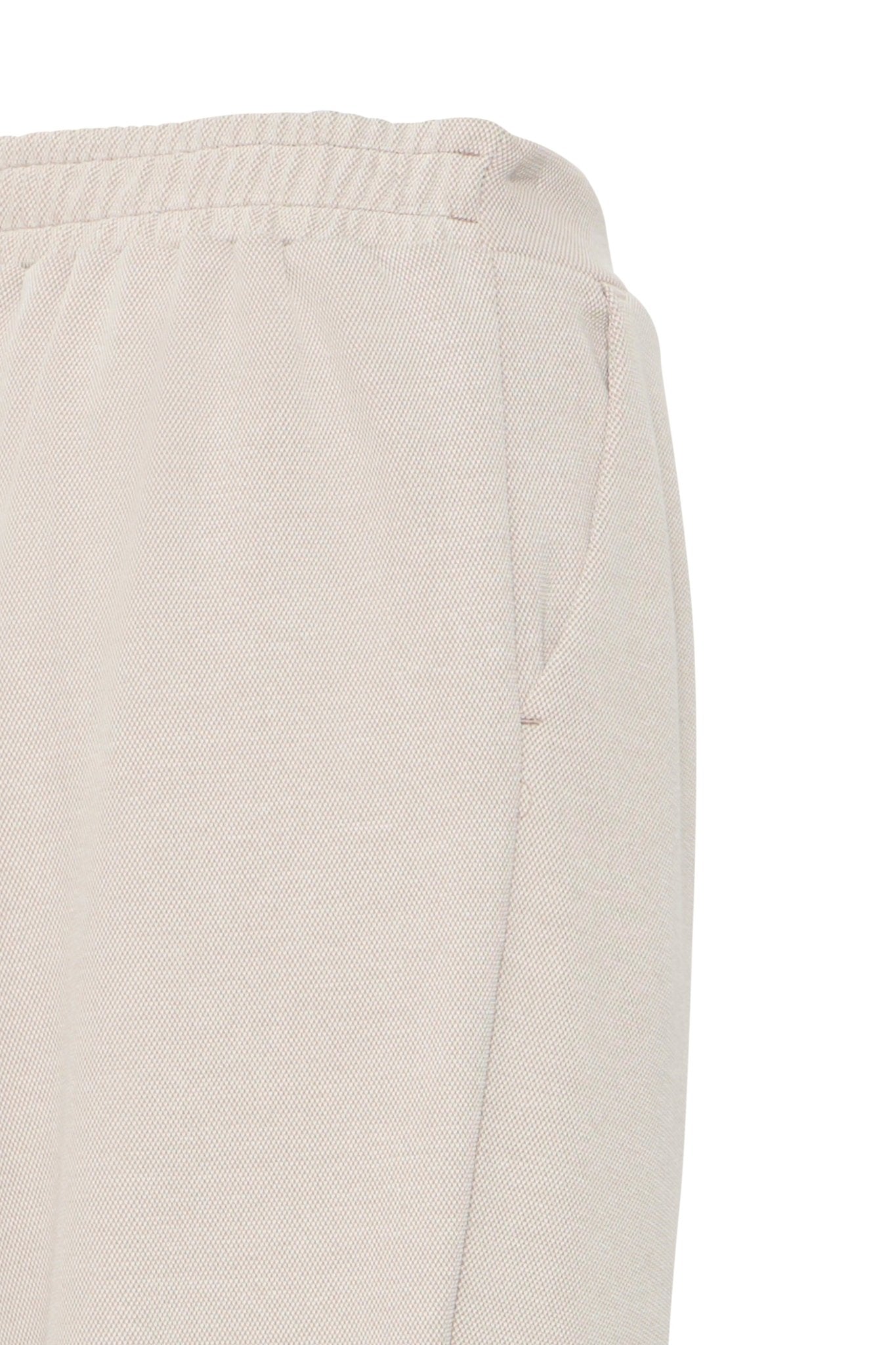 Bequeme Damenhose in Beige mit Umschlag und elastischem Bund - Blossom Hair & Fashion