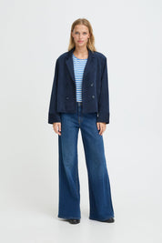 Blazer in Navy Cordoptik - Blossom Hair & Fashion