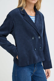 Blazer in Navy Cordoptik - Blossom Hair & Fashion