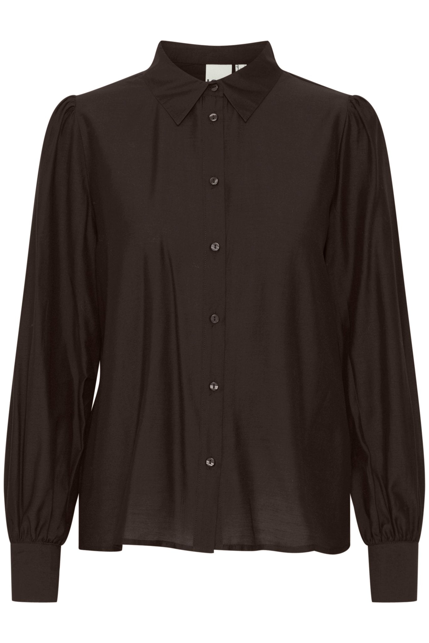 Bluse langarm in Schwarz oder Rot mit Kragen - Blossom Hair & Fashion