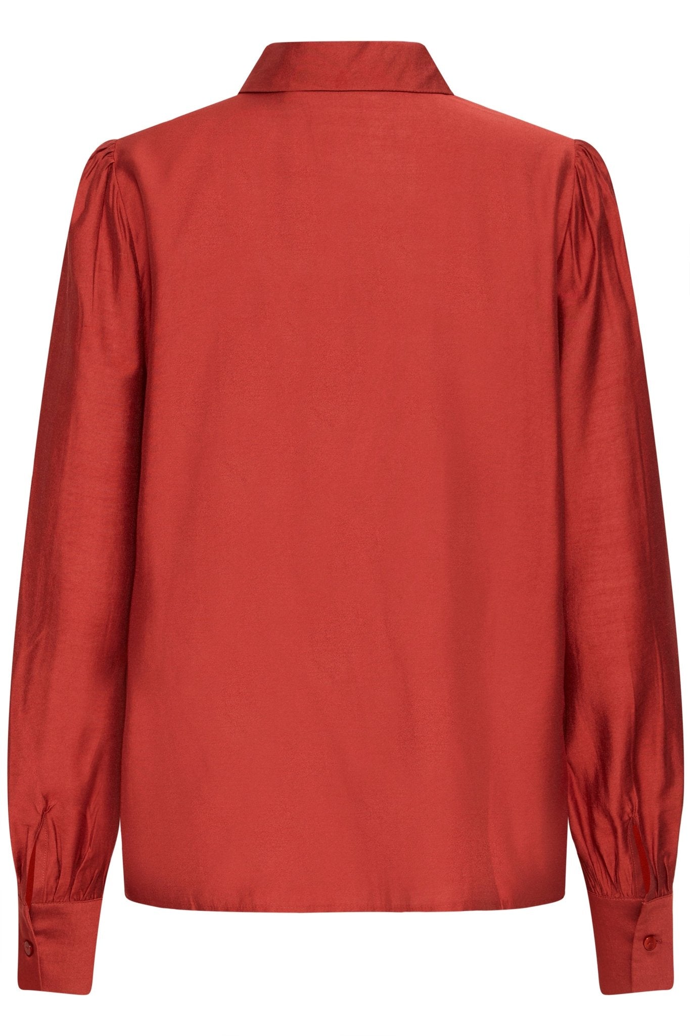 Bluse langarm in Schwarz oder Rot mit Kragen - Blossom Hair & Fashion