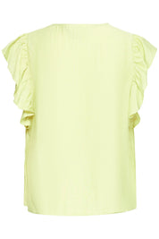 Bluse mit Volantärmeln in Hellgrün - Blossom Hair & Fashion
