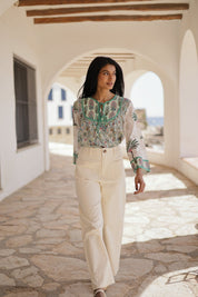 Boho - Bluse mit floralem Print – Sommerliche Eleganz für Damen - Blossom Hair & Fashion