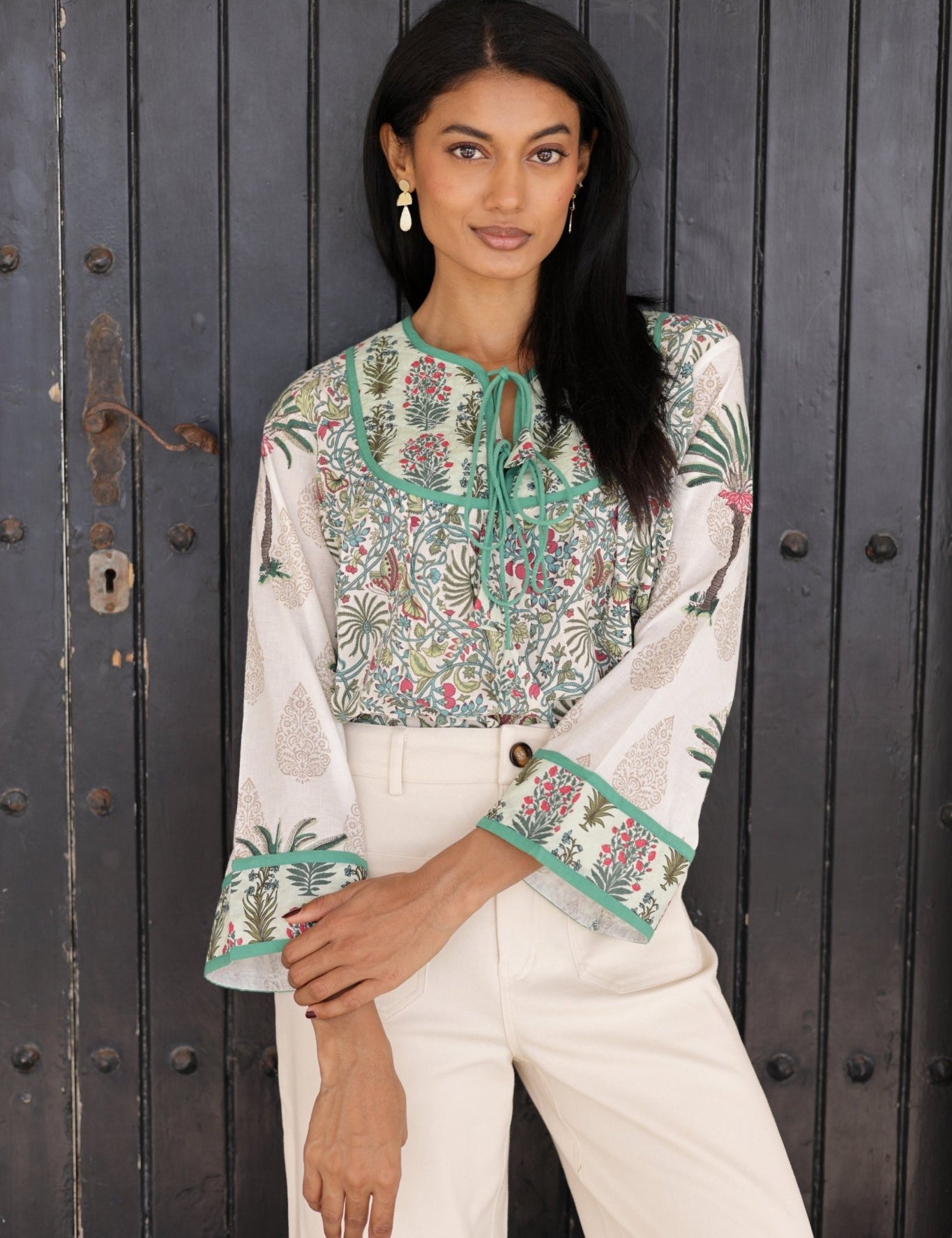 Boho - Bluse mit floralem Print – Sommerliche Eleganz für Damen - Blossom Hair & Fashion