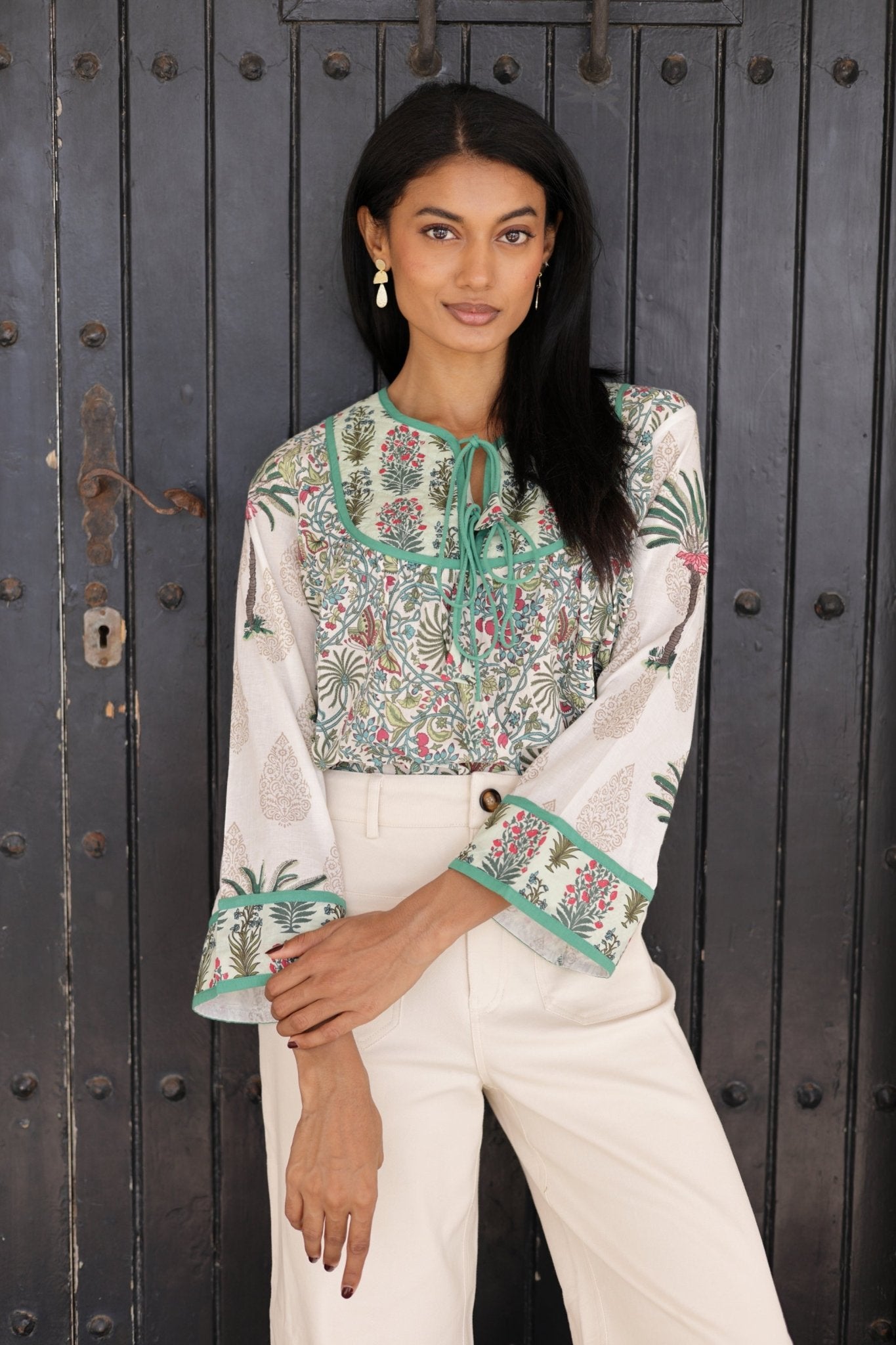 Boho - Bluse mit floralem Print – Sommerliche Eleganz für Damen - Blossom Hair &amp; Fashion