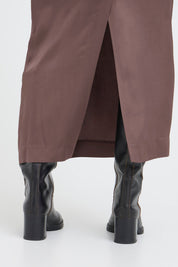 Brauner Midirock aus Viskose - Blossom Hair & Fashion