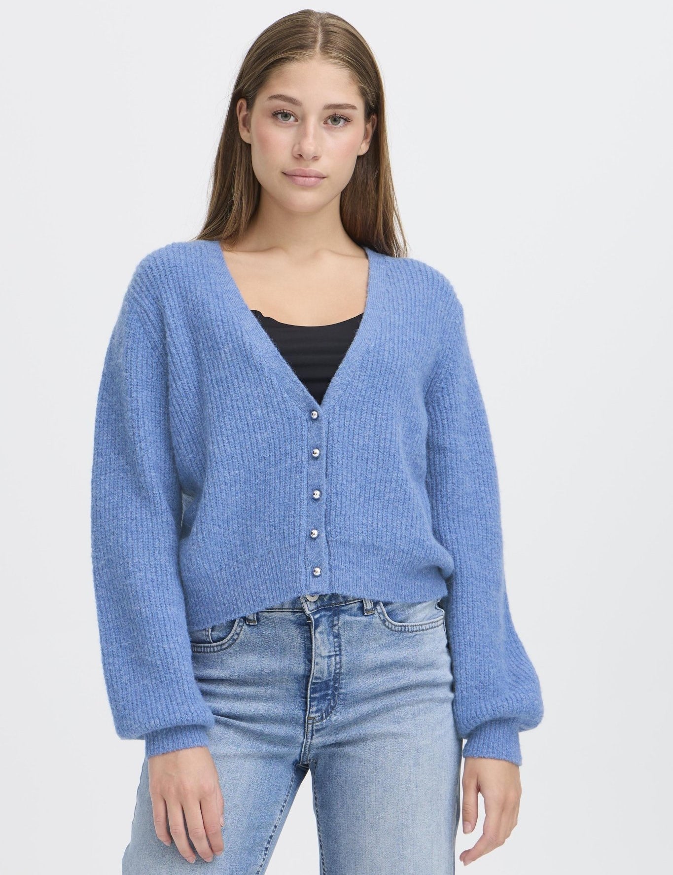 Cardigan Loose Fit blau - Blossom Hair & Fashion