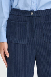 Cordhose in Navy mit geradem Bein - Blossom Hair & Fashion