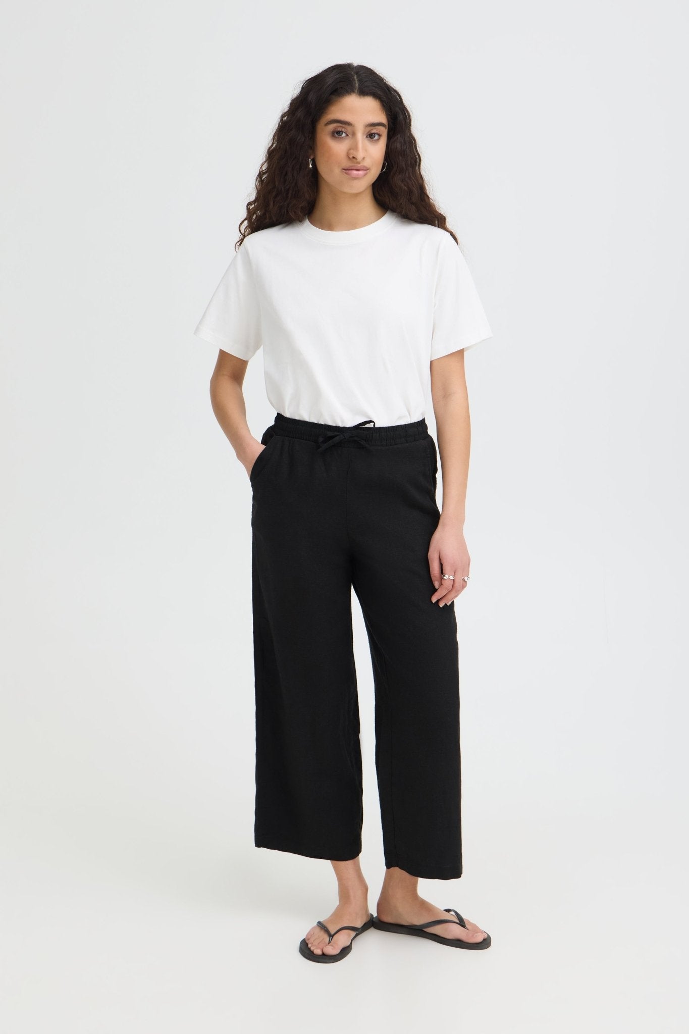 Culotte mit Kordelzug schwarz - Blossom Hair & Fashion