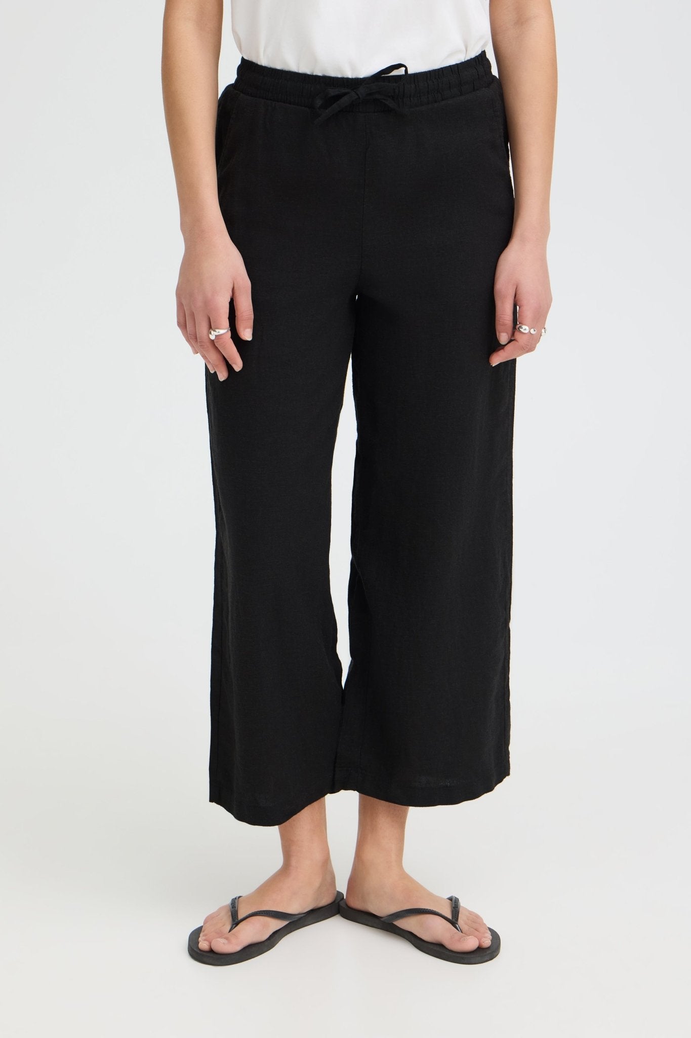 Culotte mit Kordelzug schwarz - Blossom Hair & Fashion