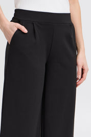 Culotte mit weitem Bein in Schwarz - Blossom Hair & Fashion