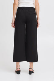 Culotte mit weitem Bein in Schwarz - Blossom Hair & Fashion