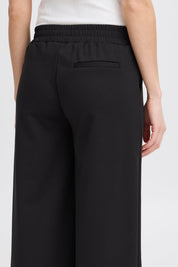 Culotte mit weitem Bein in Schwarz - Blossom Hair & Fashion