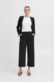 Culotte mit weitem Bein in Schwarz - Blossom Hair & Fashion