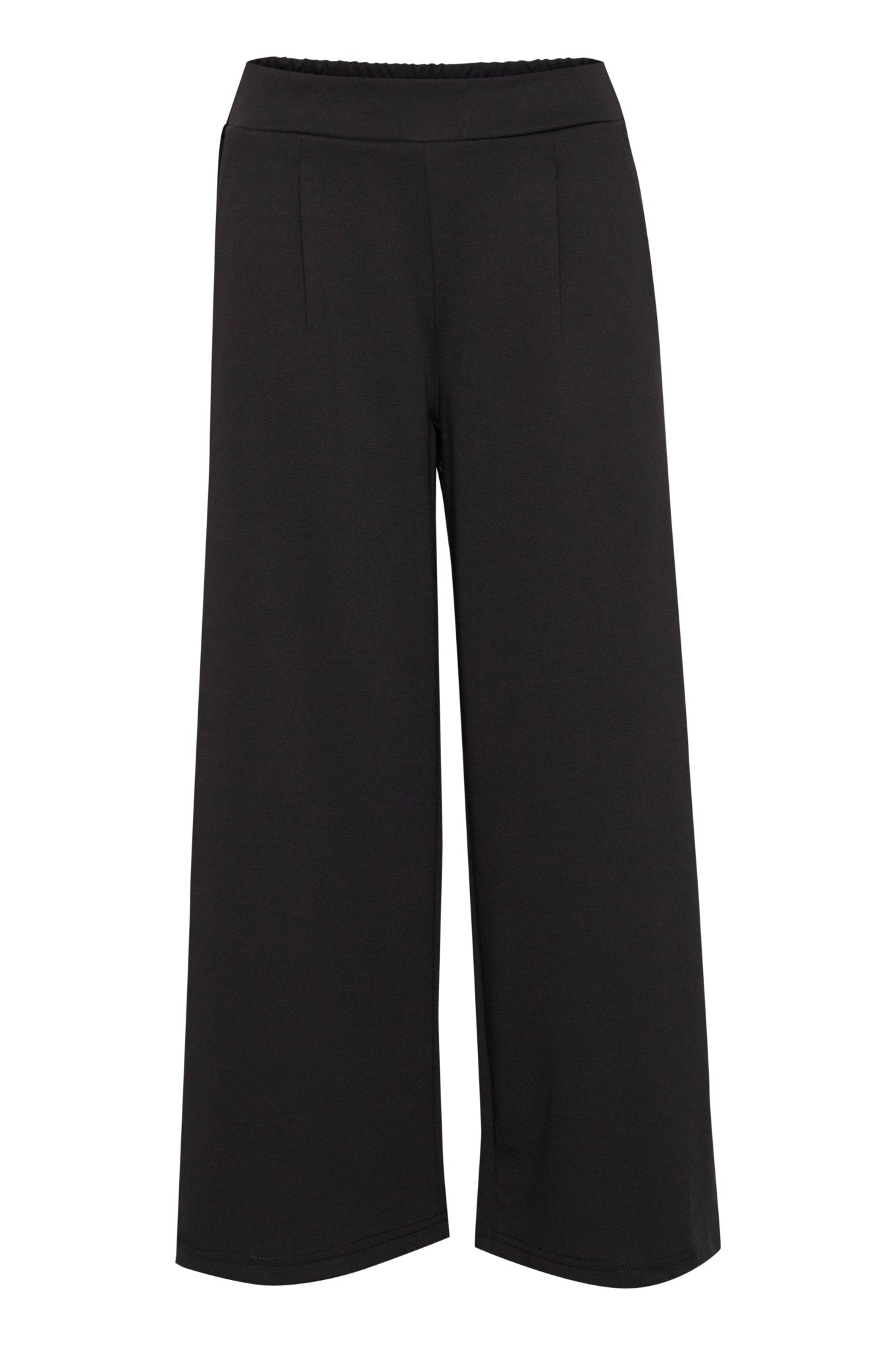 Culotte mit weitem Bein in Schwarz - Blossom Hair & Fashion