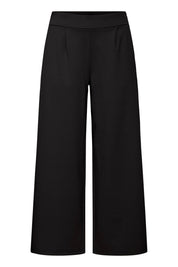 Culotte mit weitem Bein in Schwarz - Blossom Hair & Fashion