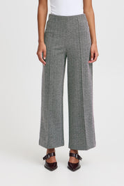 Damenhose mit Fischgrätenmuster und weitem Bein - Blossom Hair & Fashion