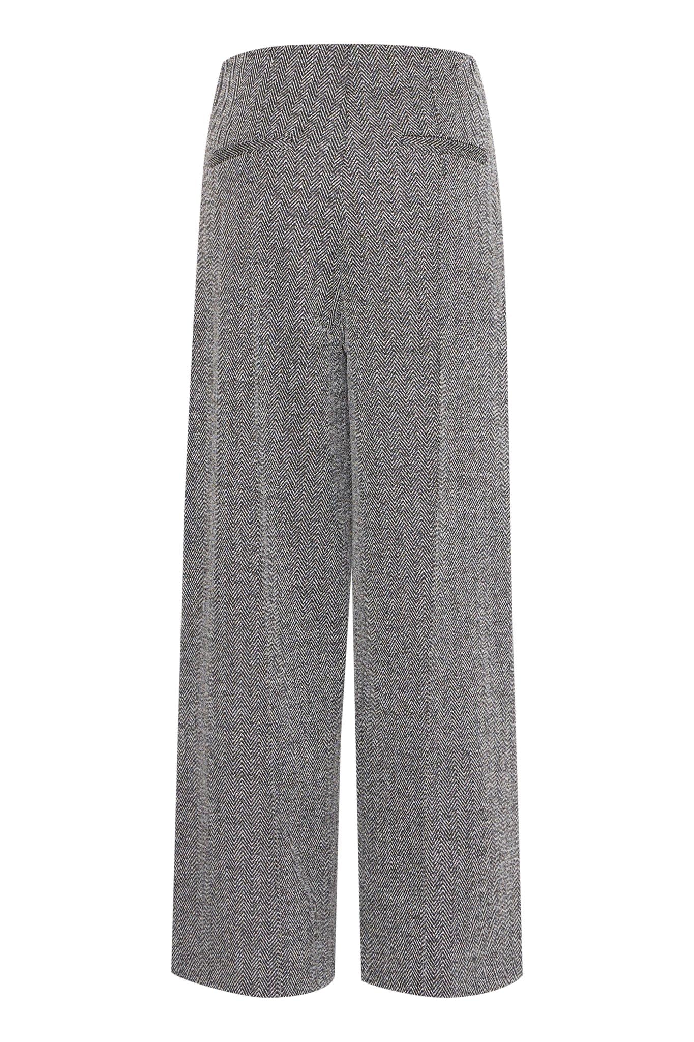 Damenhose mit Fischgrätenmuster und weitem Bein - Blossom Hair & Fashion