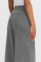 Damenhose mit Fischgrätenmuster und weitem Bein - Blossom Hair & Fashion