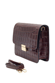 Elegante Kuriertasche aus Leder mit Krokodilmuster – Zeitlose Eleganz für Deinen Look - Blossom Hair & Fashion