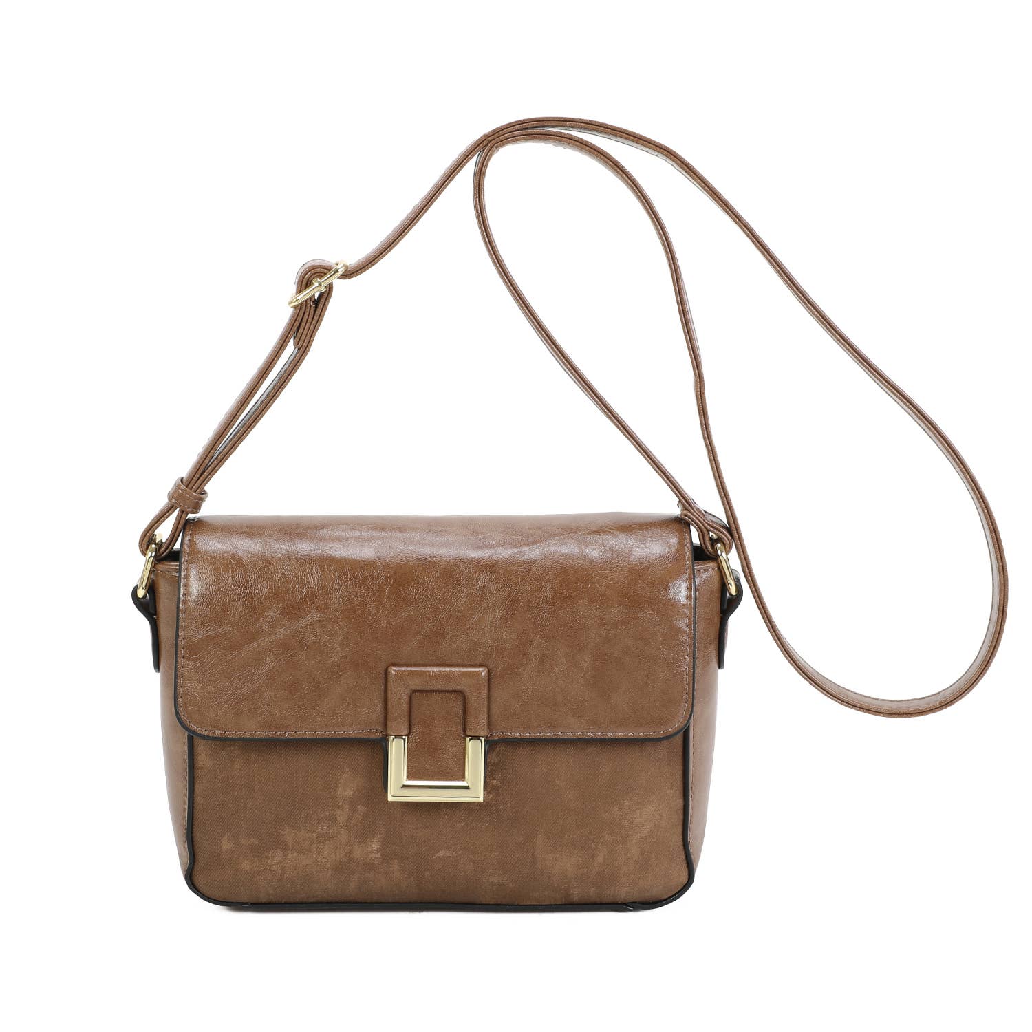 Elegante Schultertasche in Hellbraun - Blossom Hair &amp; Fashion