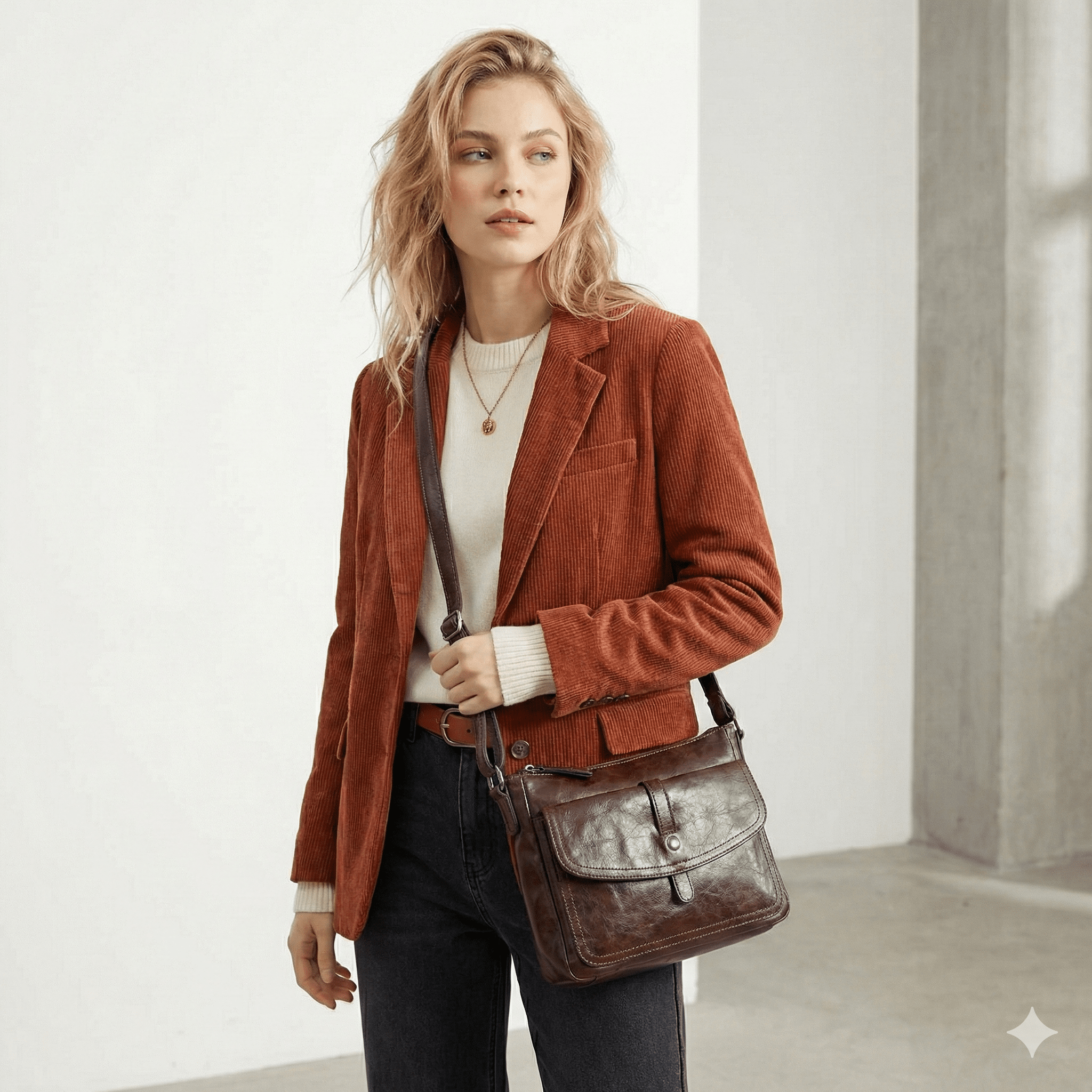 Elegante Schultertasche mit klassischem Look und verstellbarem Riemen - Blossom Hair & Fashion