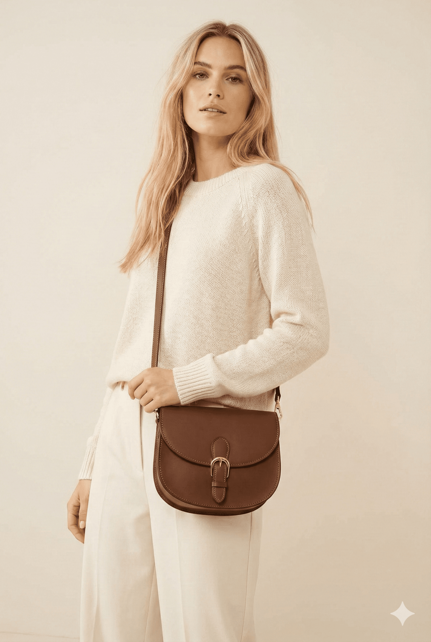 Elegante Umhängetasche aus Leder – Klassische Form mit modernem Charme - Blossom Hair &amp; Fashion