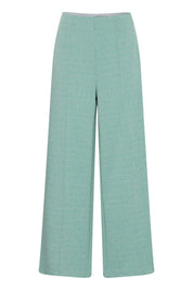 Elegante Wide - Leg - Hose in Beryl Green mit High Waist - Blossom Hair & Fashion