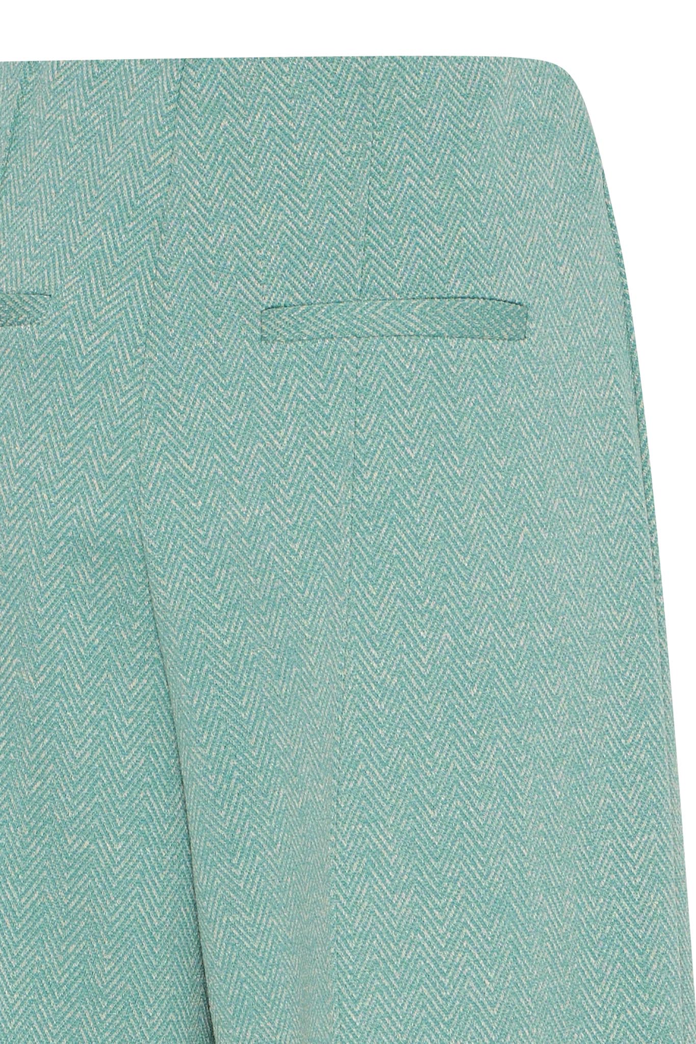 Elegante Wide - Leg - Hose in Beryl Green mit High Waist - Blossom Hair & Fashion