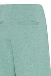 Elegante Wide - Leg - Hose in Beryl Green mit High Waist - Blossom Hair & Fashion