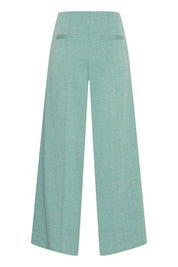 Elegante Wide - Leg - Hose in Beryl Green mit High Waist - Blossom Hair & Fashion