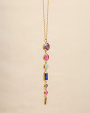 Elegantes Collier mit Amethyst & Gold – Farbenfrohe Raffinesse - Blossom Hair & Fashion