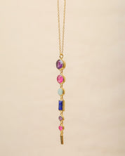 Elegantes Collier mit Amethyst & Gold – Farbenfrohe Raffinesse - Blossom Hair & Fashion